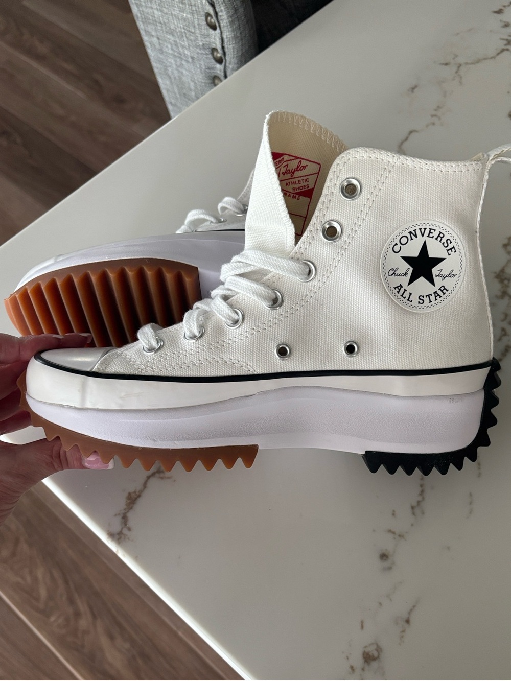 Converse White High-Top Platform Lug Sole Sneakers
